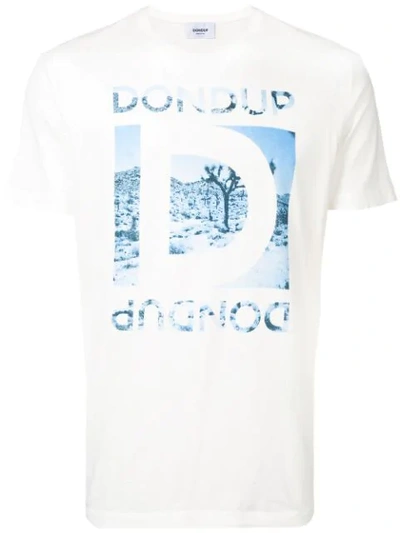 Dondup Printed Cotton Logo T-shirt In White