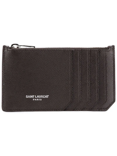 Saint Laurent Classic Slim Wallet - 棕色 In Brown