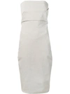 RICK OWENS FITTED STRAPLESS DRESS