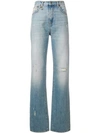 R13 FLARED DISTRESSED JEANS