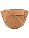 WANDLER WANDLER HORTENSIA MINI CORDUROY SHOULDER BAG - BROWN