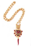 DOLCE & GABBANA DOLCE & GABBANA WOMAN GOLD-TONE, CRYSTAL AND RESIN NECKLACE GOLD,3074457345619933292