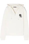 ALEXA CHUNG EMBROIDERED COTTON-JERSEY HOODIE
