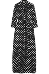 L AGENCE CAMERON POLKA-DOT SILK MAXI DRESS