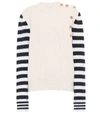 JW ANDERSON WOOL AND COTTON-BLEND SWEATER,P00351611