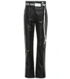 VICTORIA BECKHAM HIGH-RISE STRAIGHT LEATHER trousers,P00354077