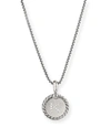 DAVID YURMAN 18MM INITIAL CABLE COLLECTIBLES CHARM NECKLACE WITH DIAMONDS IN SILVER,PROD216490336