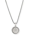 DAVID YURMAN 18MM INITIAL CABLE COLLECTIBLES CHARM NECKLACE WITH DIAMONDS IN SILVER,PROD216480182