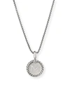 DAVID YURMAN 18MM INITIAL CABLE COLLECTIBLES CHARM NECKLACE WITH DIAMONDS IN SILVER,PROD216480187