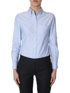 Thom Browne Button-up Shirt With Light Blue Tone And Classic Collar In Blu