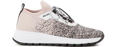 Prada Sneakers With Shaded Motif In Pink