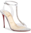 CHRISTIAN LOUBOUTIN JAMAIS ASSEZ CLEAR T-STRAP SANDAL,1191171