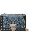 BALMAIN Embellished leather shoulder bag,GB 272216333456040