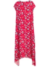 VETEMENTS FLORAL FLARED DRESS,10804360