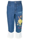 LOEWE LION CROPPED JEANS,10804212