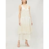 STELLA MCCARTNEY LACE-PANEL SILK DRESS