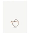MONICA VINADER RIVA 箍 鸡尾酒 18CT 玫瑰 金 镀金的银 上 英镑 银 钻石 环,616-10058-RPRGRHOODIA