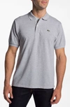 Lacoste Slim Fit Core Polo In Argent Grey