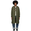 BURBERRY BURBERRY REVERSIBLE GREEN AND KHAKI ABLEFORD COAT