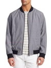 SAKS FIFTH AVENUE MEN'S COLLECTION CHECK BOMBER JACKET,0400099996760