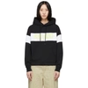 KENZO KENZO BLACK AND WHITE LOGO HOODIE