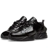 Nike Martine Rose Air Monarch Iv Faux Patent In Black