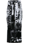 BALMAIN WOMAN PRINTED PVC MIDI SKIRT BLACK,GB 2507222119093371