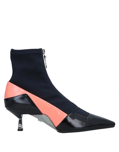 Versace Ankle Boots In Dark Blue