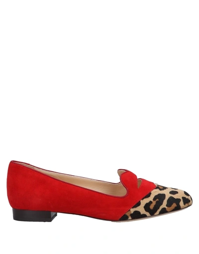 Charlotte Olympia Ballet Flats In Red