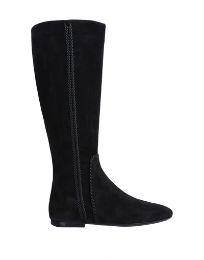 Tod's Woman Boot Black Size 5.5 Leather In Black