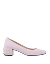 TOD'S TOD'S WOMAN PUMPS LILAC SIZE 7.5 SOFT LEATHER,11582918IV 8