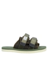 SUICOKE SUICOKE MAN SANDALS MILITARY GREEN SIZE 11 TEXTILE FIBERS,11566649QB 9