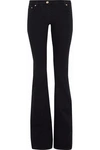 ROBERTO CAVALLI ROBERTO CAVALLI WOMAN LOW-RISE BOOTCUT JEANS BLACK,3074457345619509316