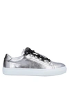 TOD'S TOD'S WOMAN SNEAKERS SILVER SIZE 5 SOFT LEATHER,11569991LP 5