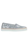 HOGAN REBEL HOGAN REBEL WOMAN ESPADRILLES GREY SIZE 5.5 TEXTILE FIBERS, SOFT LEATHER,44976627CH 5