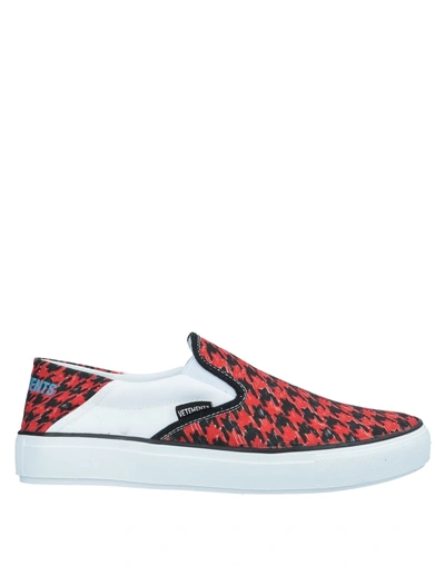 Vetements 20mm Babouche Canvas Slip-on Sneakers In Red & Black
