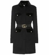 GUCCI EMBELLISHED WOOL-BLEND COAT,P00364578