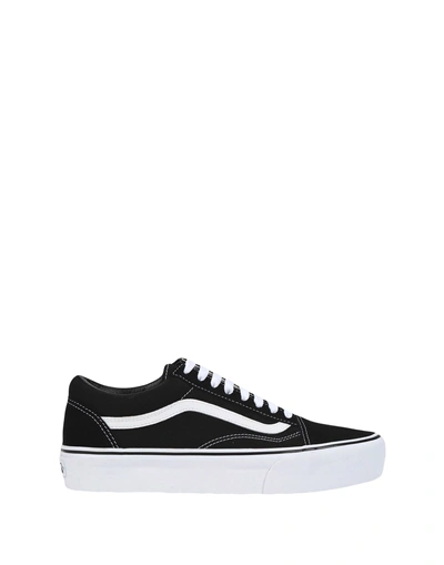 VANS VANS UA OLD SKOOL PLATFORM WOMAN SNEAKERS BLACK SIZE 5.5 TEXTILE FIBERS, LEATHER,11551937MB 9