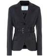 PRADA BELTED WOOL JACKET,P00364005