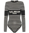 BALMAIN Striped bodysuit,P00352196