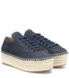 PRADA DENIM ESPADRILLE SNEAKERS,P00369237