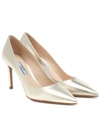 PRADA METALLIC LEATHER PUMPS,P00369438