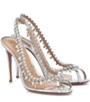 AQUAZZURA Temptation 105缀饰凉鞋,P00364018