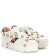 GUCCI New Ace leather trainers,P00365266
