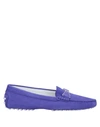 TOD'S TOD'S WOMAN LOAFERS PURPLE SIZE 4.5 SOFT LEATHER,11569910WG 15