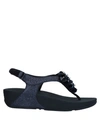 FITFLOP FITFLOP WOMAN THONG SANDAL MIDNIGHT BLUE SIZE 7 SOFT LEATHER,11575618SP 13