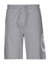 Bikkembergs Man Shorts & Bermuda Shorts Light Grey Size Xs Cotton, Elastane In Grey