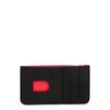 CHRISTIAN LOUBOUTIN CREDILOU BLACK LEATHER KEY & CARD HOLDER,CL14161A