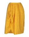 BRIAN DALES BRIAN DALES WOMAN MIDI SKIRT OCHER SIZE 8 COTTON, POLYESTER,35386567ME 2