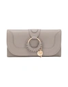 SEE BY CHLOÉ SEE BY CHLOÉ HANA LONG WALLET WOMAN WALLET DOVE GREY SIZE - GOAT SKIN,46594169BJ 1